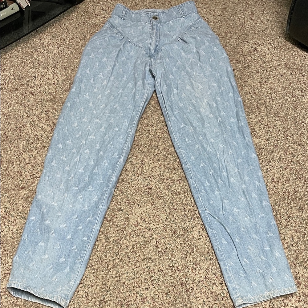 Vintage 80s ultra high rise Light Blue partnered Women's Jeans